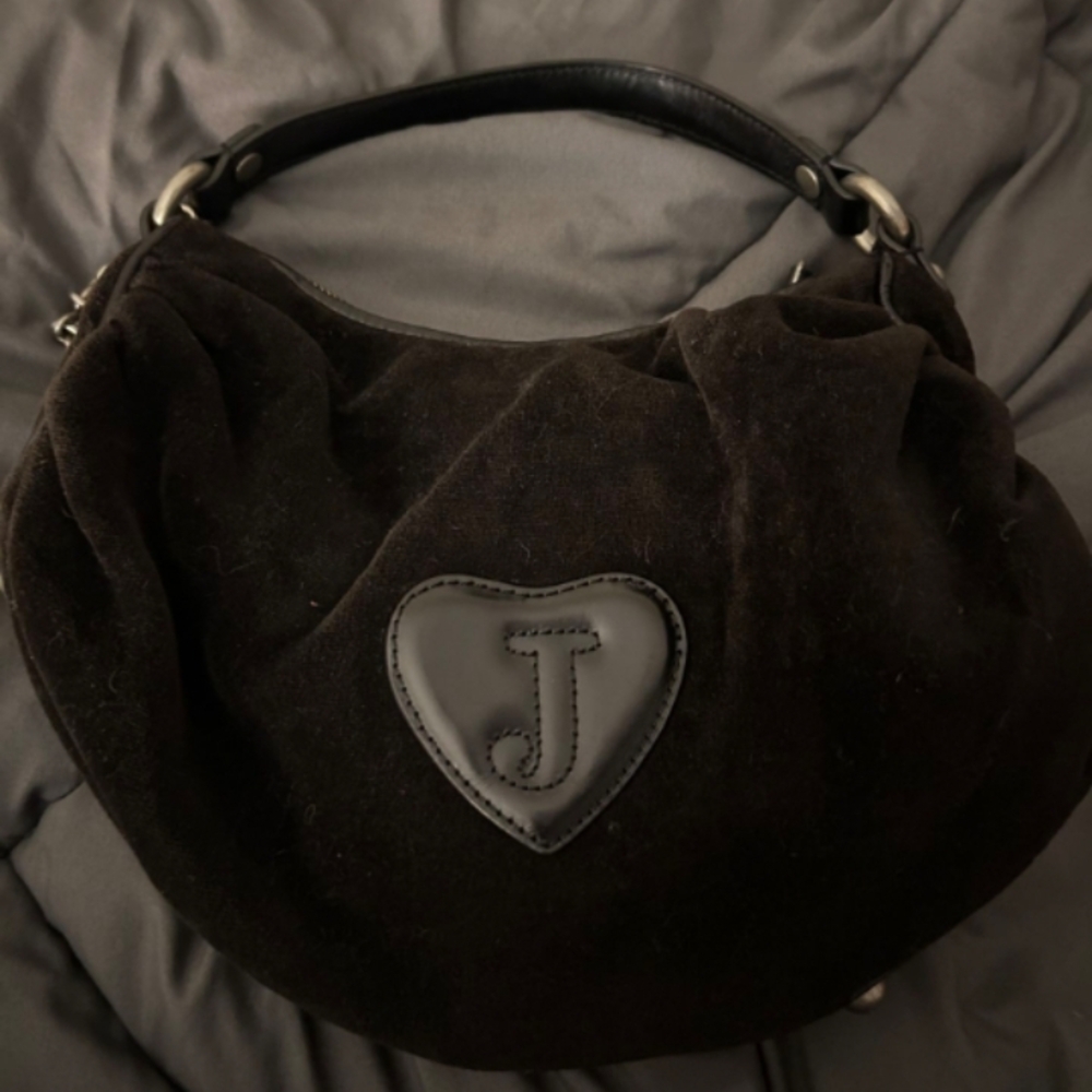 Juicy Couture Black and Pink Shoulder Bag - Picture 2 of 6